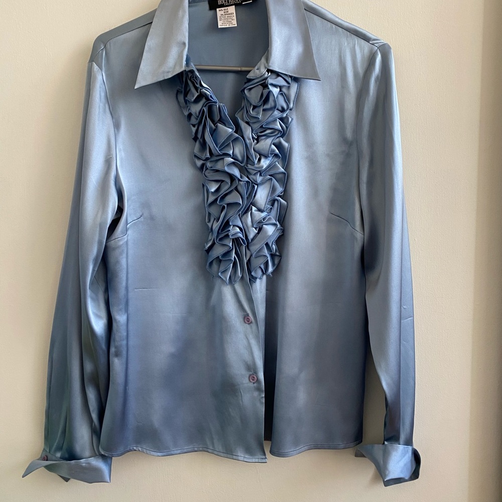 Silk Tuxedo Blouse